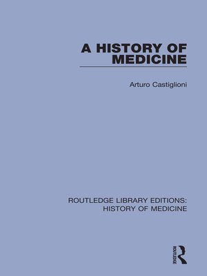 cover image of A History of Medicine